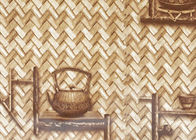 Прилипатель собственной личности обоев украшения комнаты ПВК картины бака чая бамбука сплетя